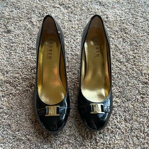 Lauren Ralph Lauren Black Patent Leather Heels